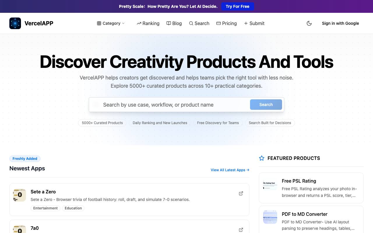 VercelAPP screenshot