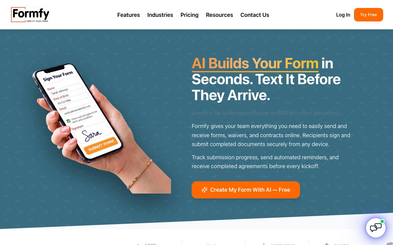 http://formfy.ai screenshot