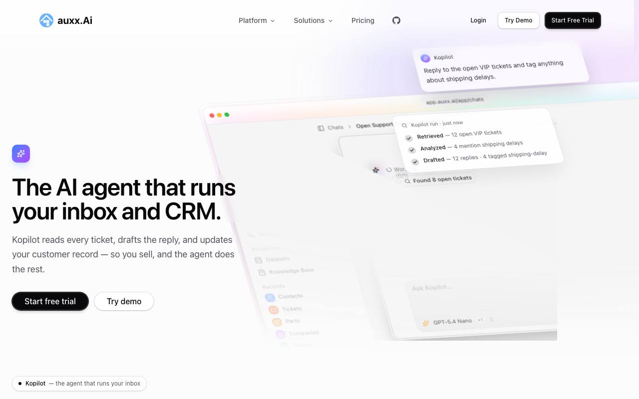 Auxx.ai screenshot