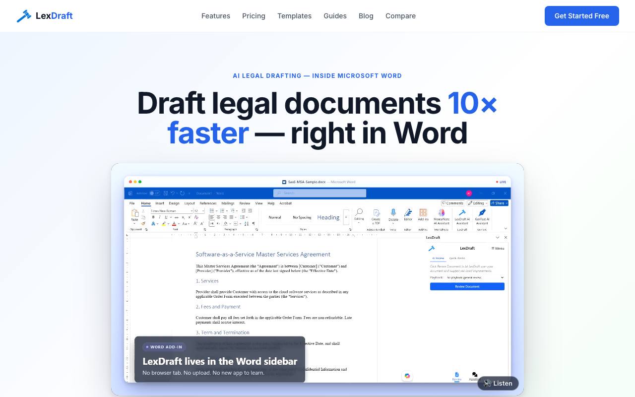LexDraft AI screenshot