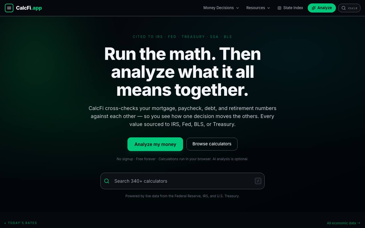CalcFi screenshot