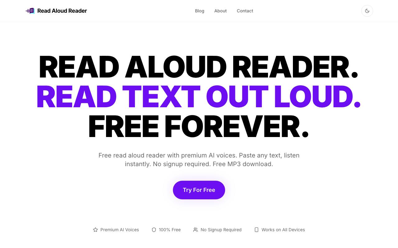 Read Aloud Reader screenshot
