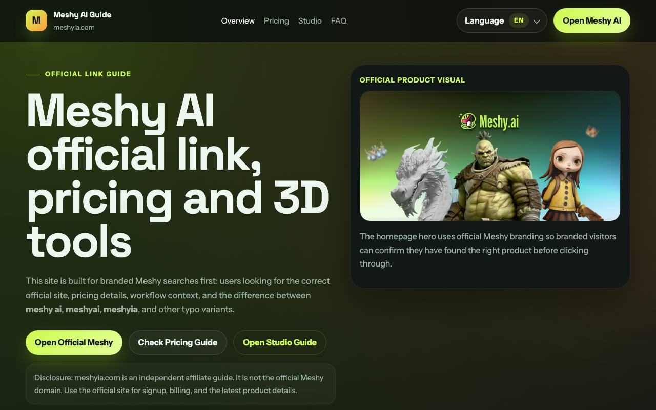 Meshyia.com screenshot