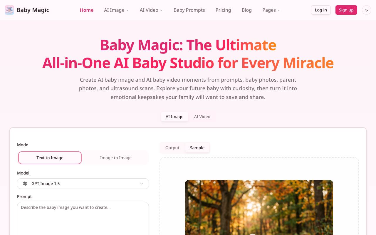 Baby Magic - AI Baby Image & Video Generator Online screenshot
