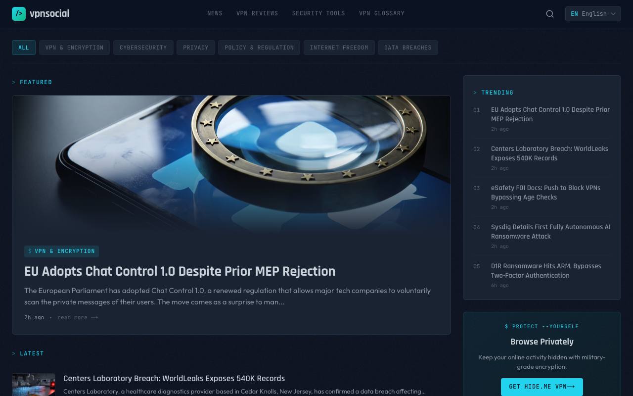 VPNSocial – Privacy Toolkit screenshot
