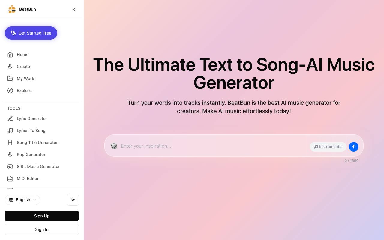 AI music maker that extends tracks seamlessly screenshot
