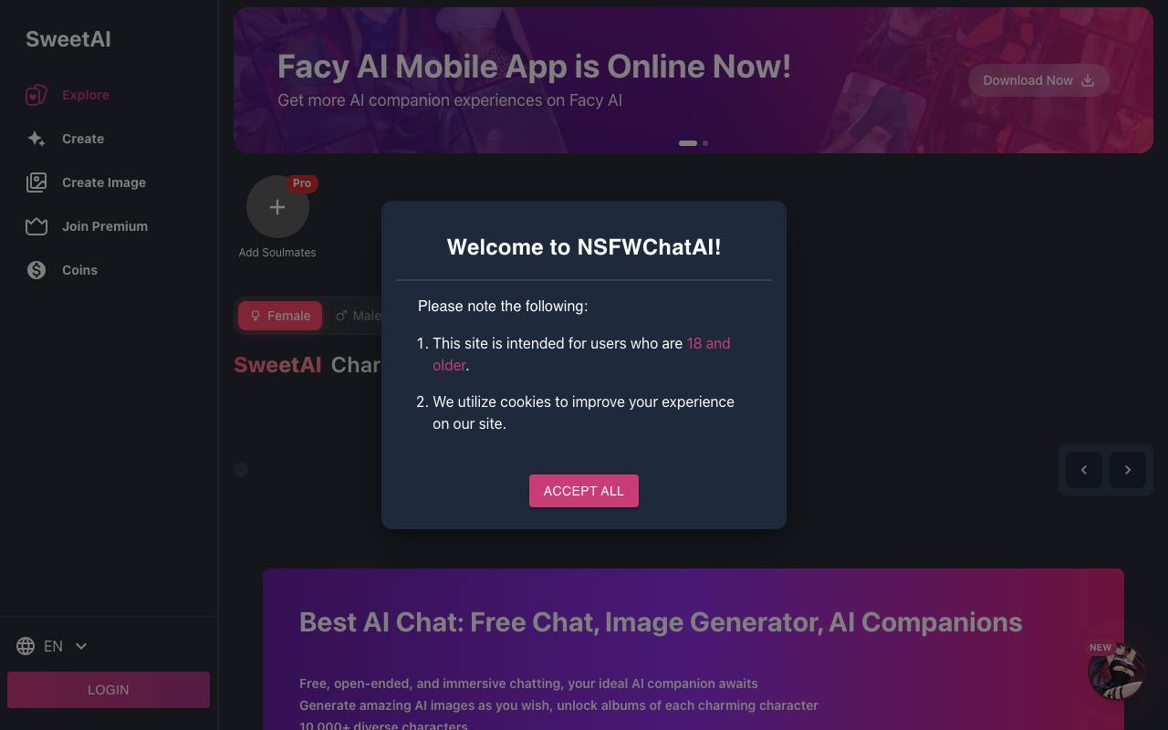 sweetai screenshot