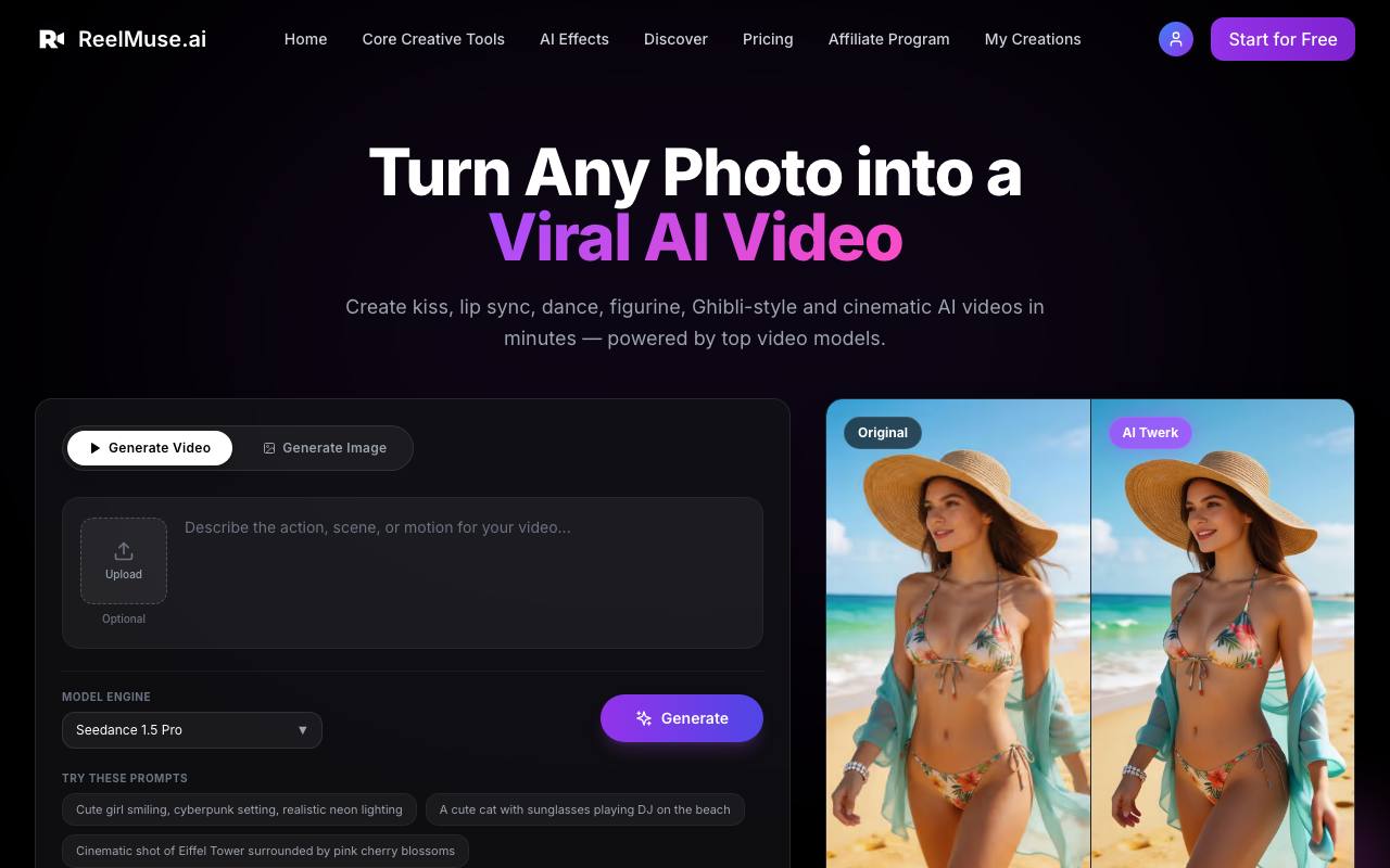 reelmuse screenshot
