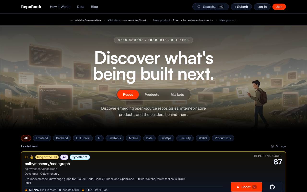 RepoRank screenshot