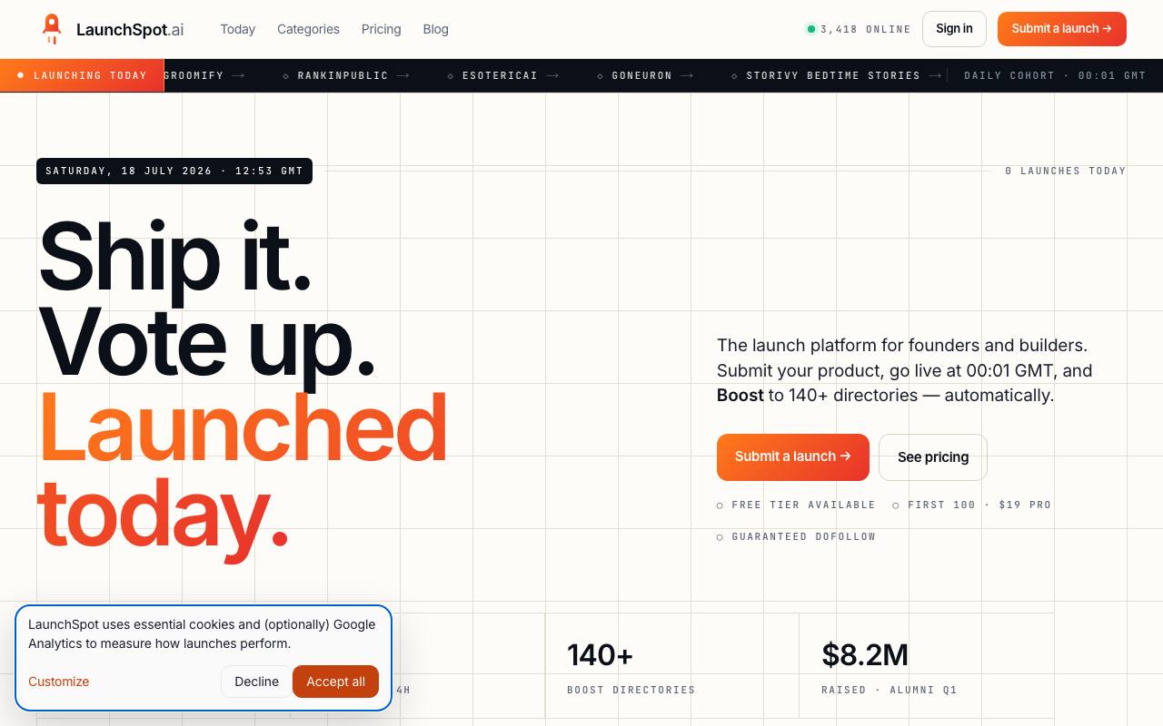 LaunchSpot.ai screenshot