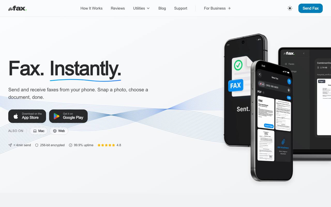 mFax screenshot