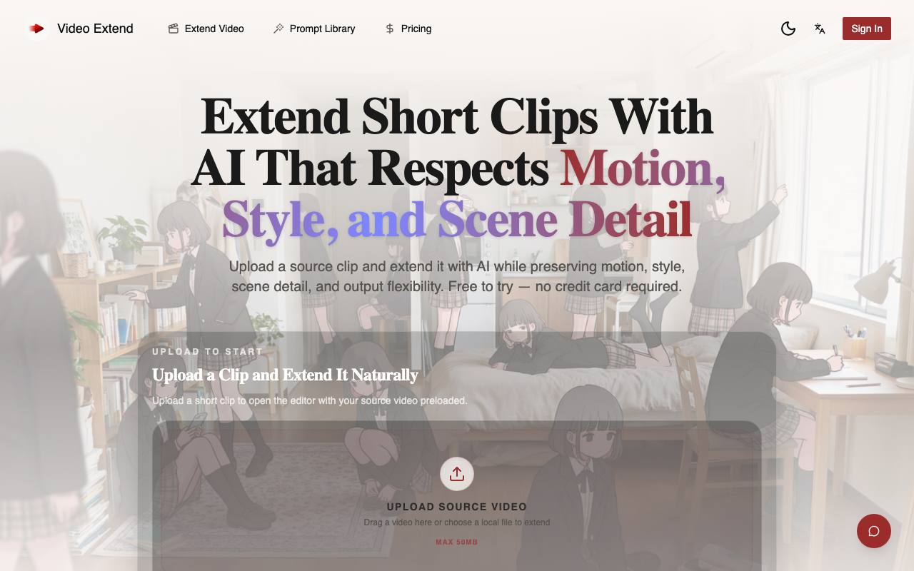 Video Extend screenshot