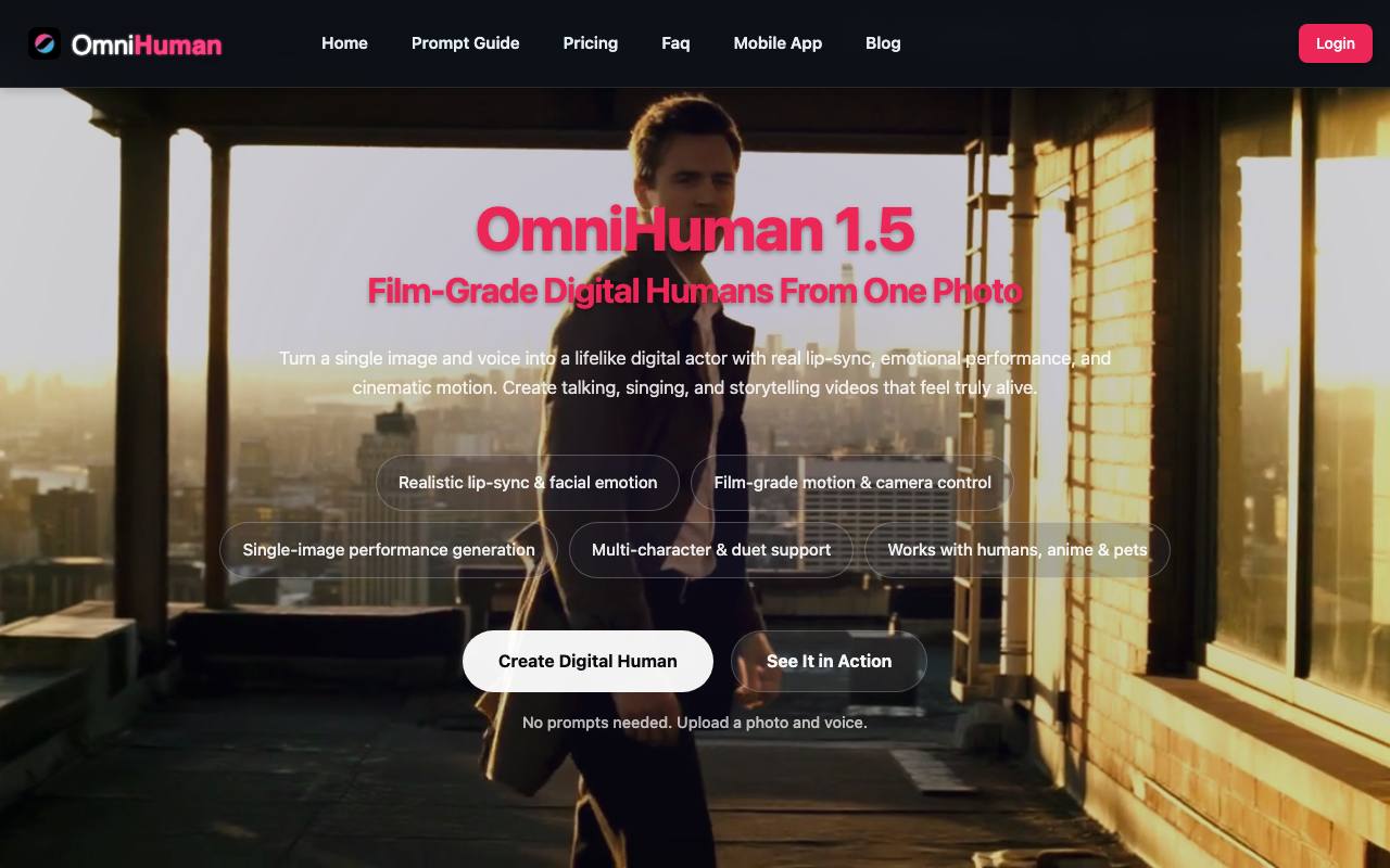 Omnihuman AI screenshot