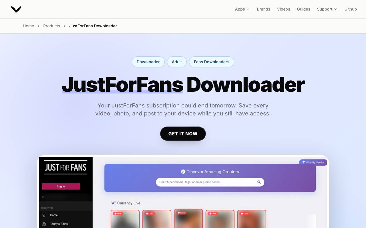 JustForFans Downloader screenshot