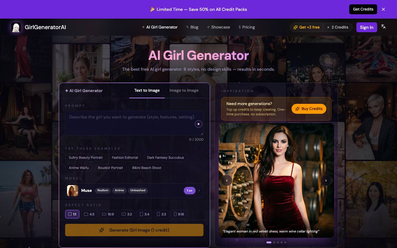 GirlGeneratorAI screenshot