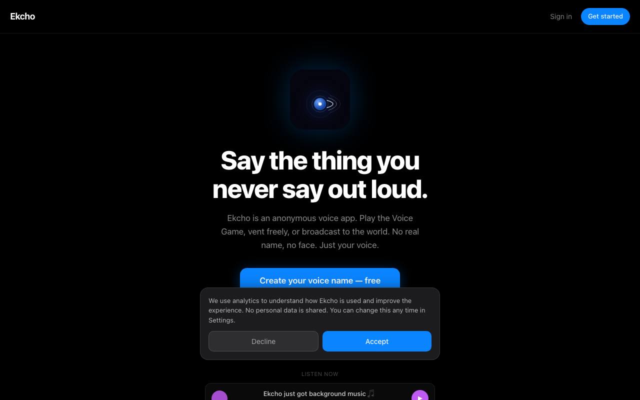 Ekcho screenshot