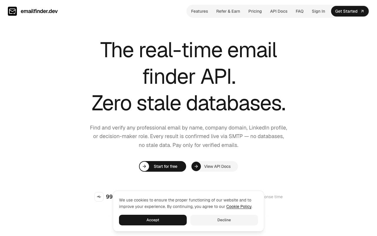 emailfinder.dev screenshot