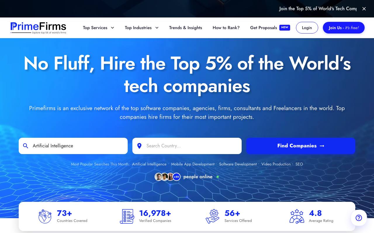 Primefirms screenshot