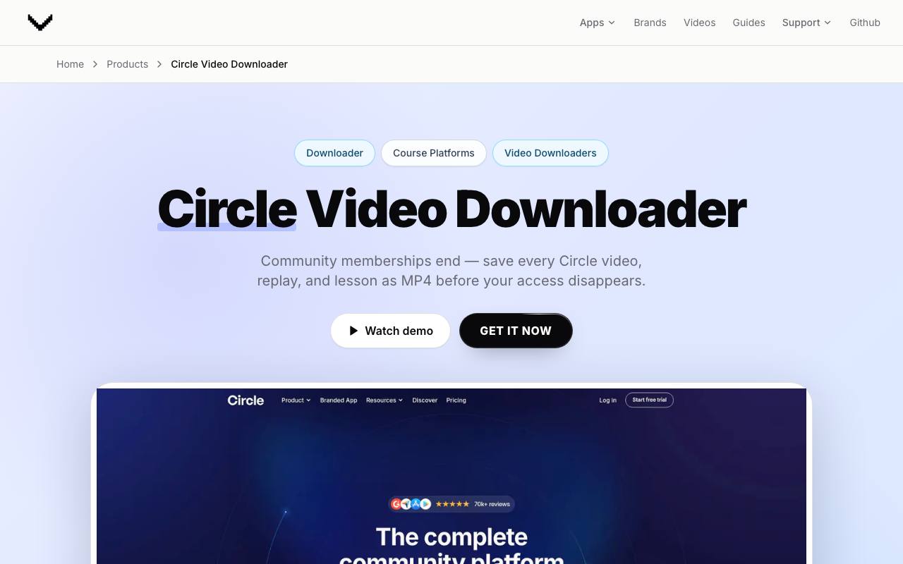 Circle Downloader screenshot