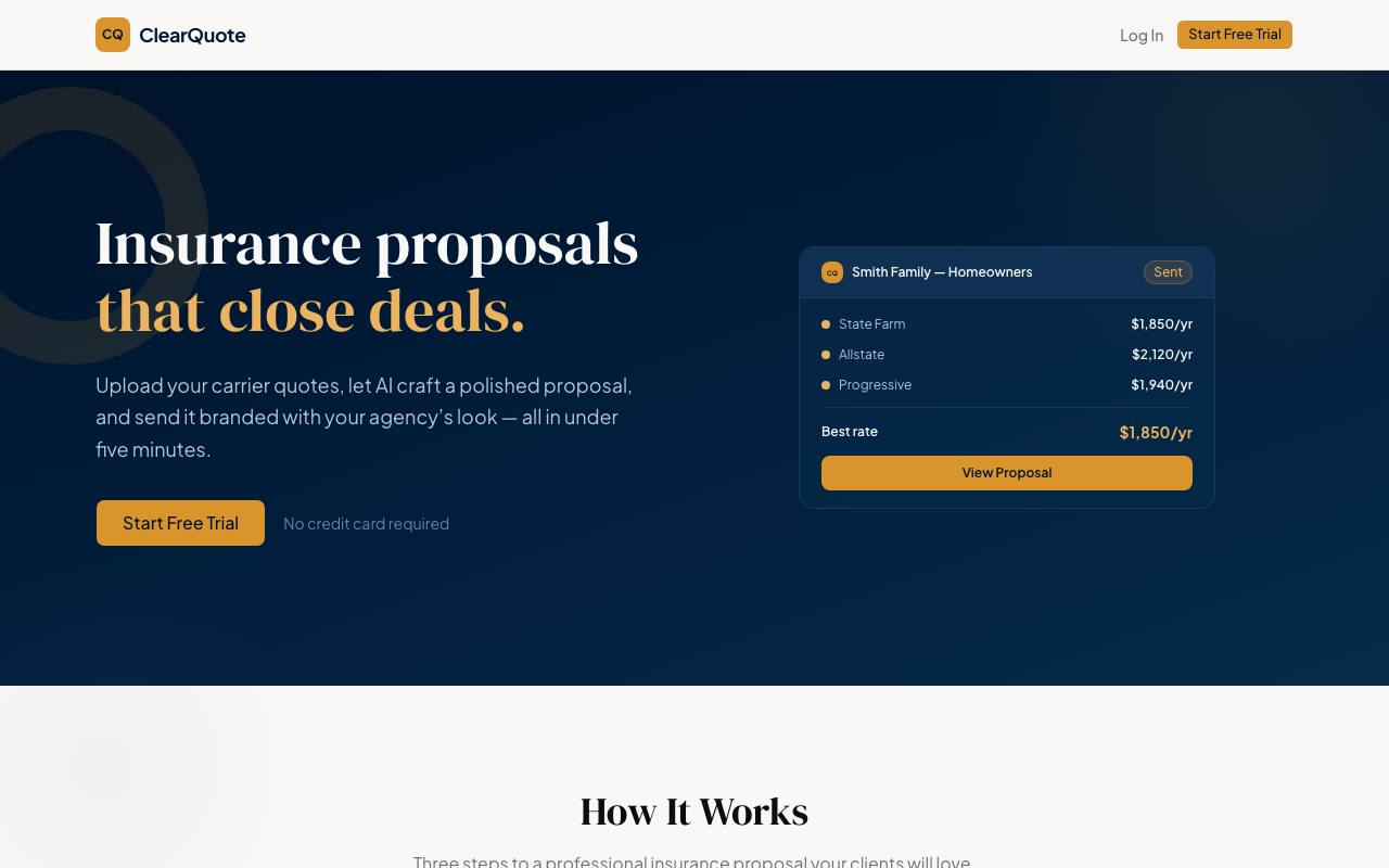 ClearQuote screenshot