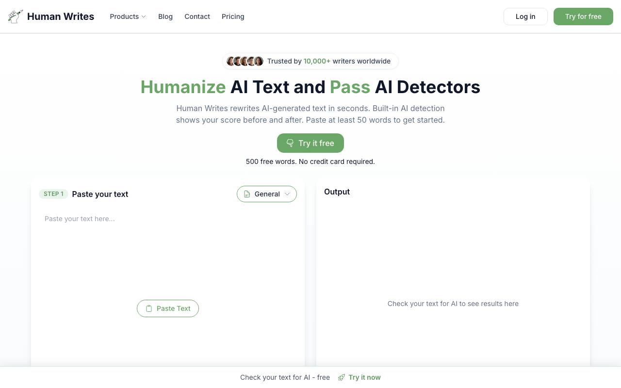 Human Writes screenshot