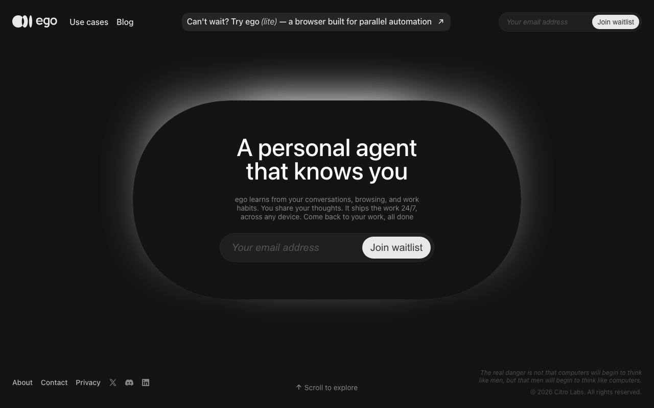 personal agent screenshot