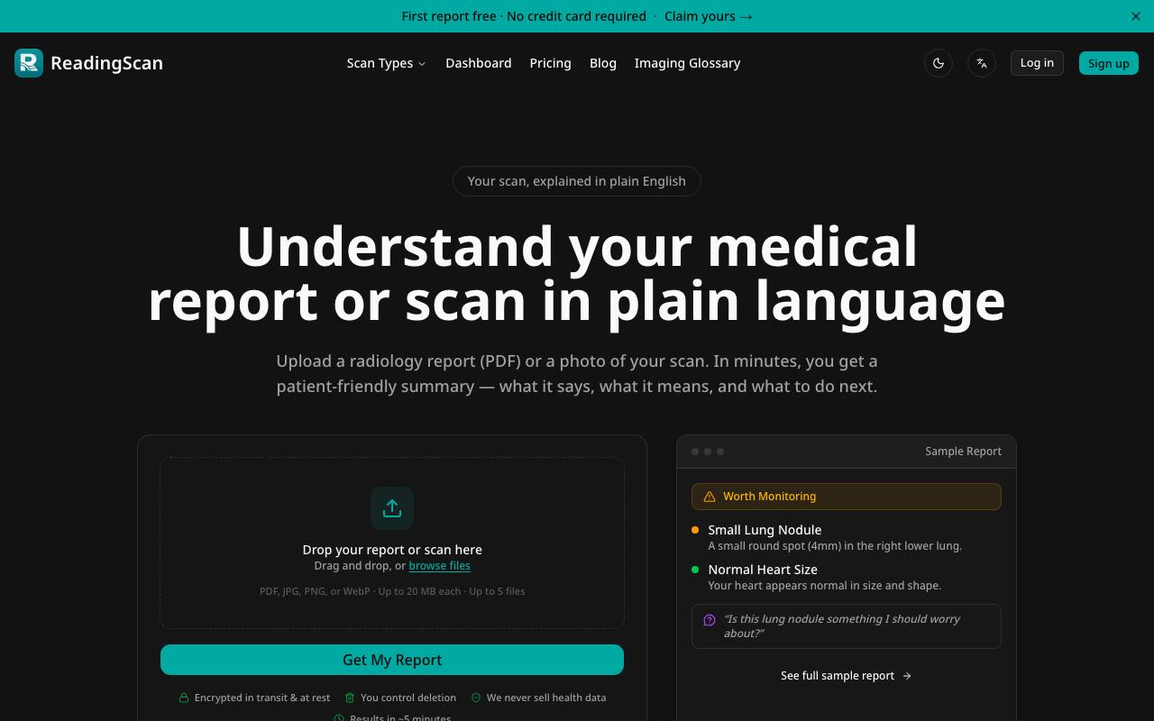 ReadingScan screenshot