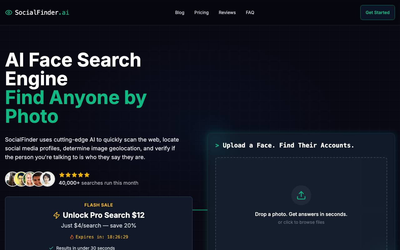 SocialFinder screenshot
