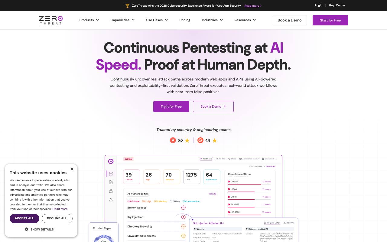 ZeroThreat.ai screenshot