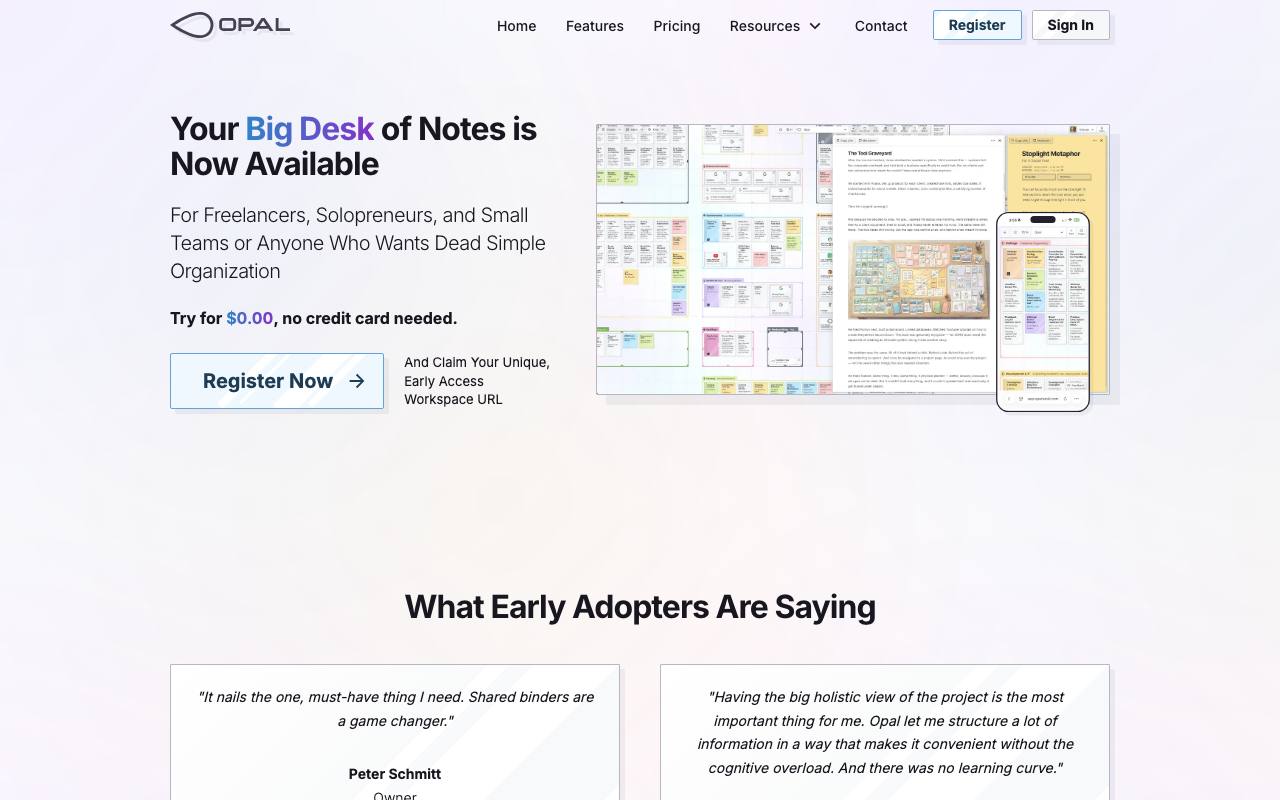 Opal screenshot