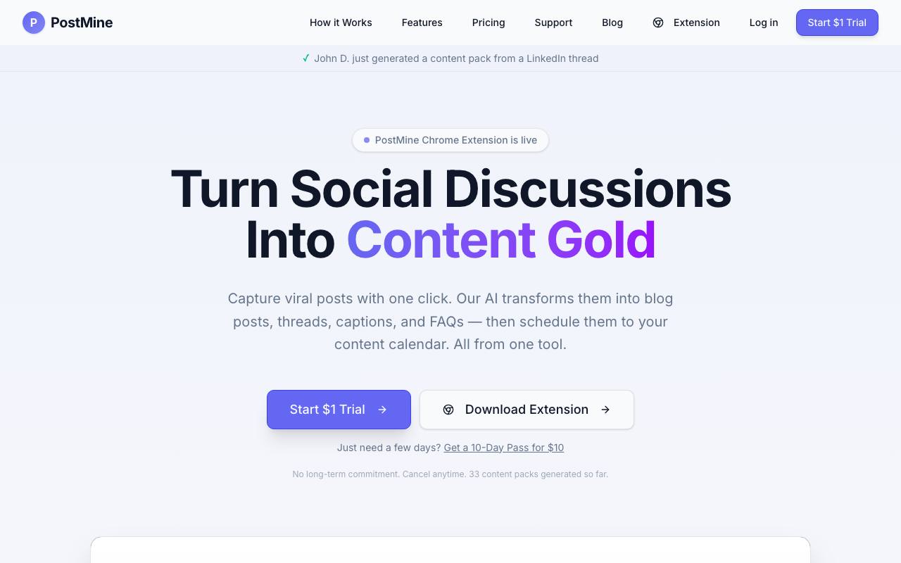 Postmine screenshot