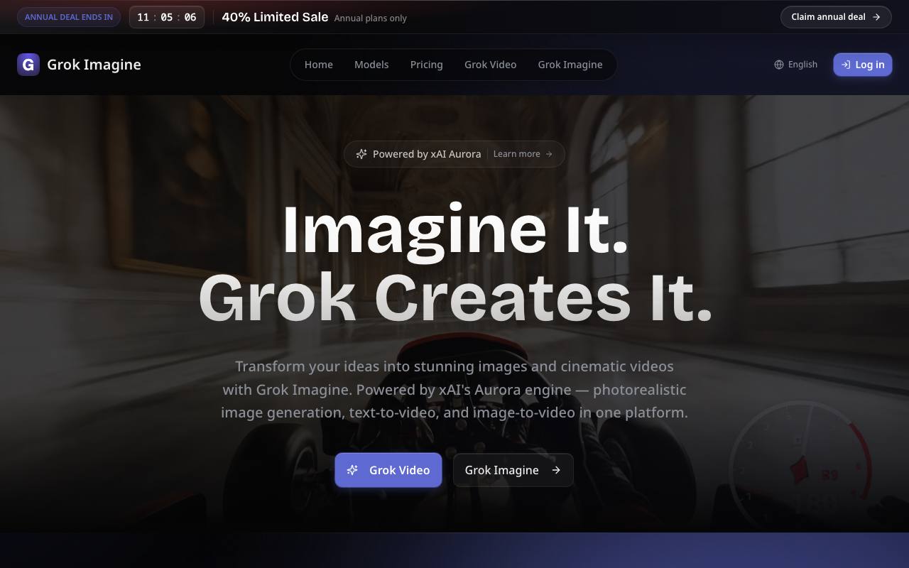 Grok Imagine screenshot