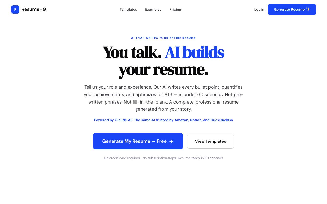 ResumeHQ screenshot