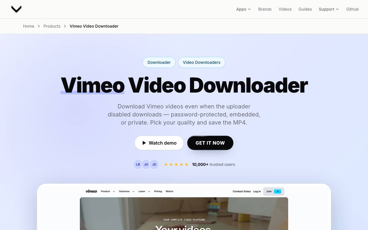 Vimeo Video Downloader screenshot