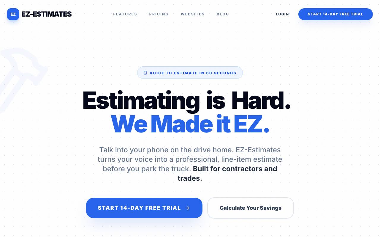 EZ-Estimates screenshot