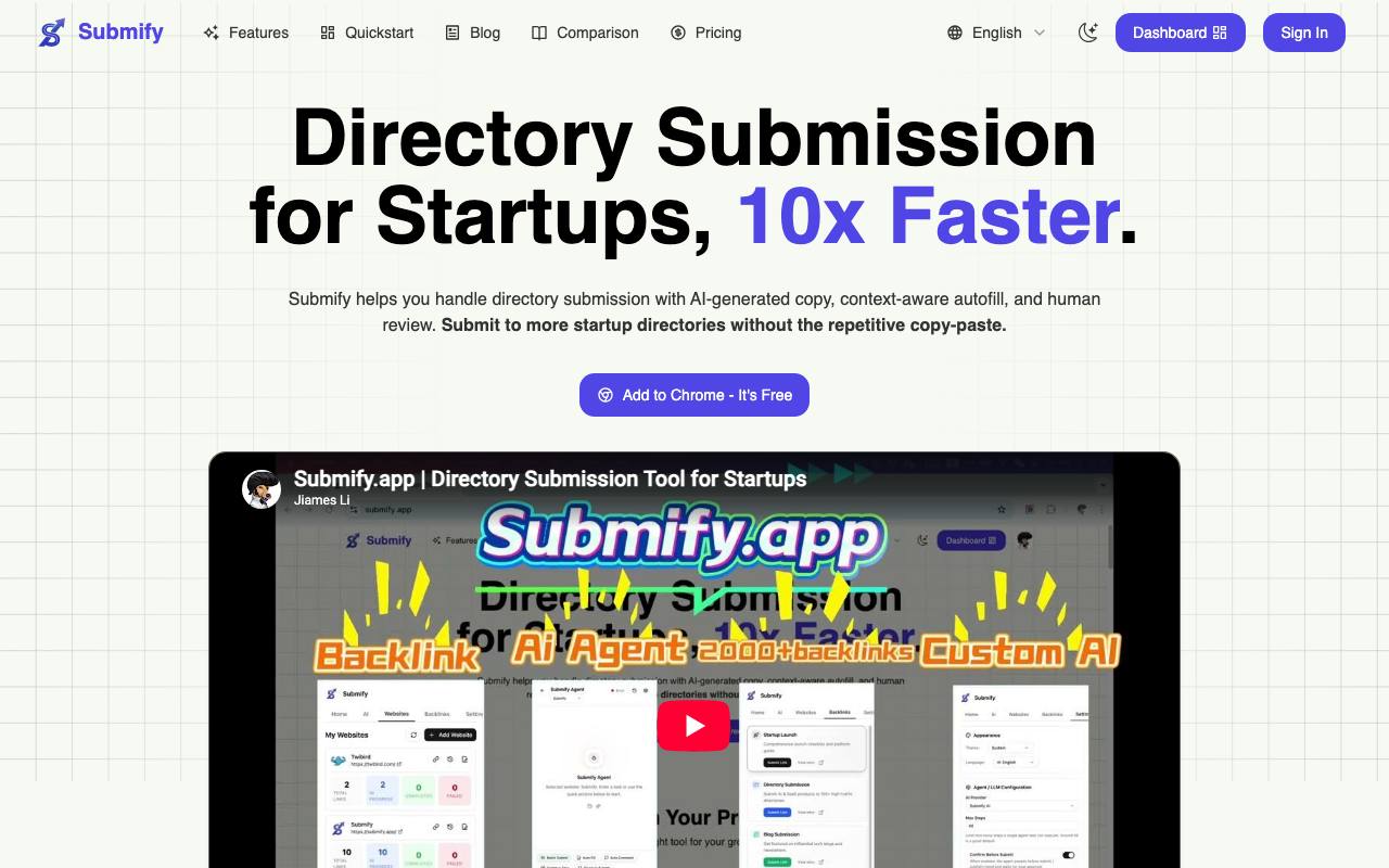 Submify screenshot