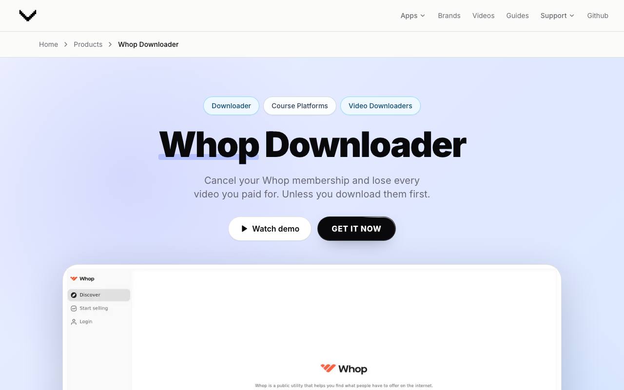 Whop Downloader screenshot