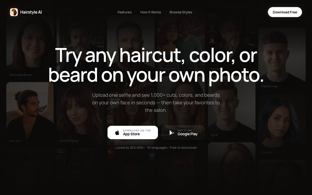 Hairstyle AI screenshot