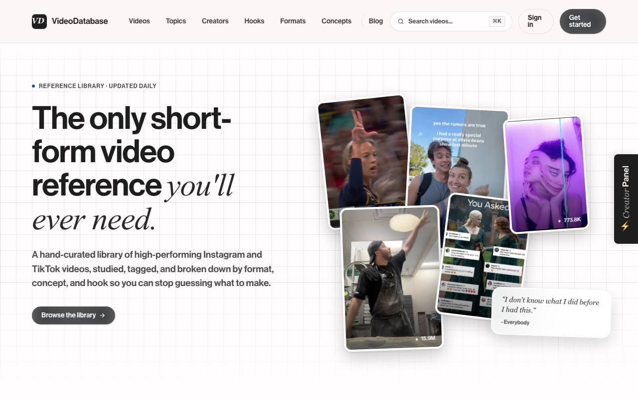 Video Database screenshot