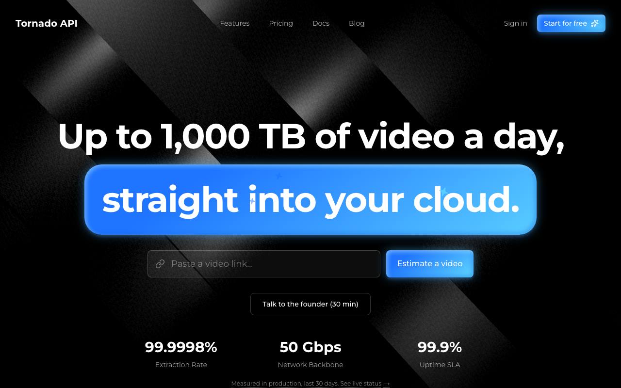 TornadoAPI screenshot