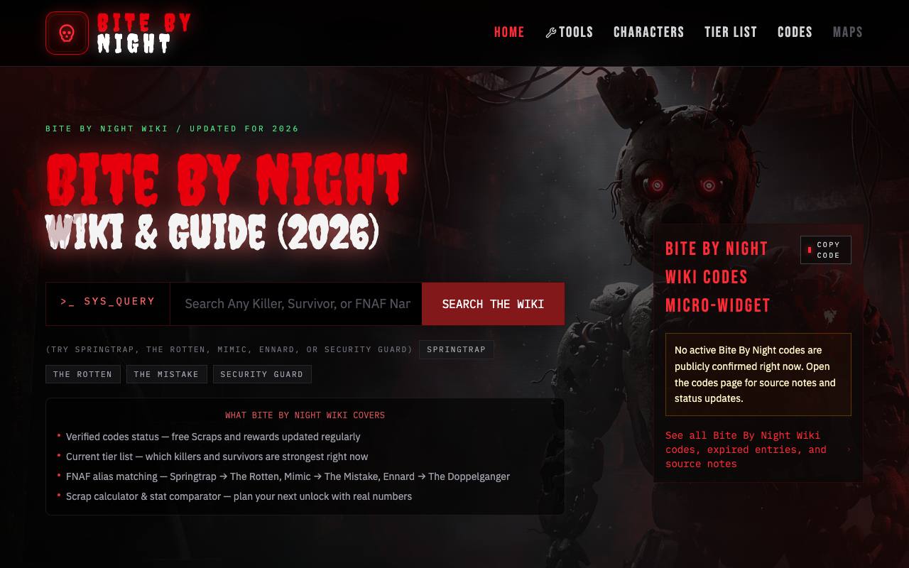Bite By Night Hub screenshot