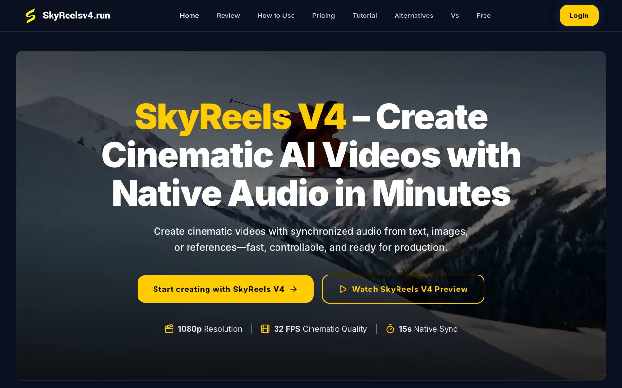 Skyreels AI screenshot