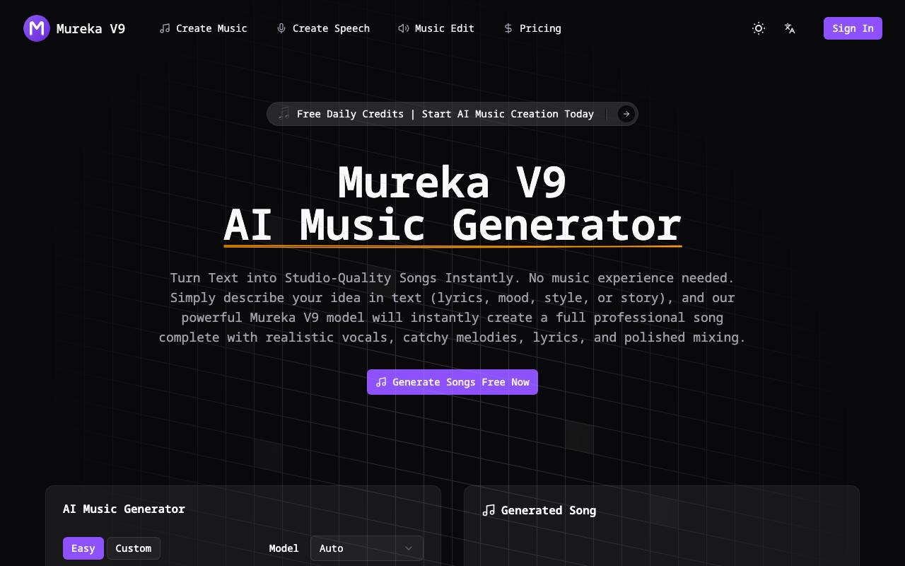 Mureka V9 screenshot