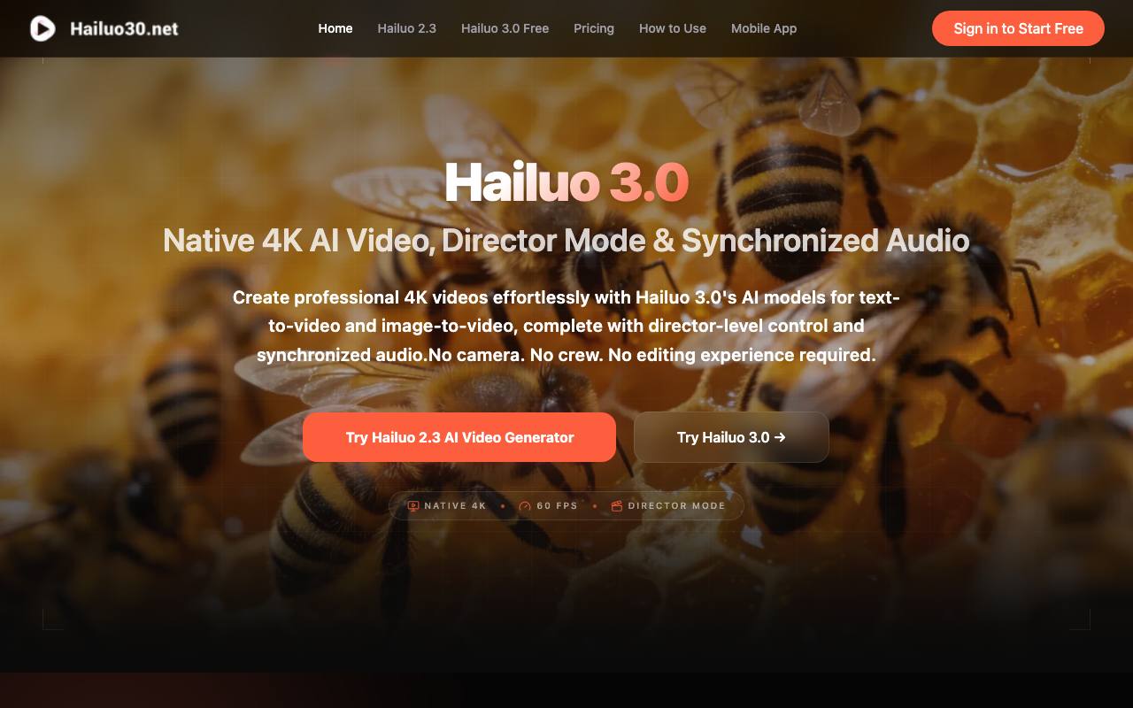 Hailuo 3.0 screenshot