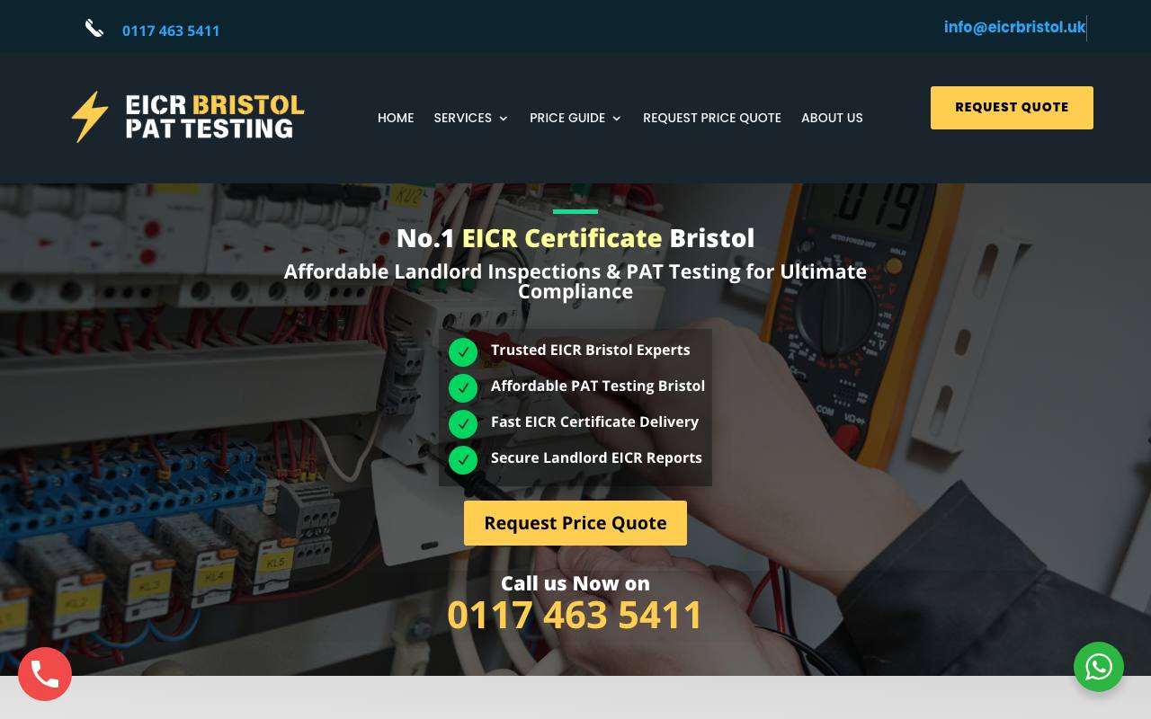 EICR Bristol screenshot