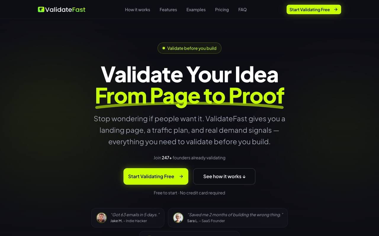 ValidateFast screenshot