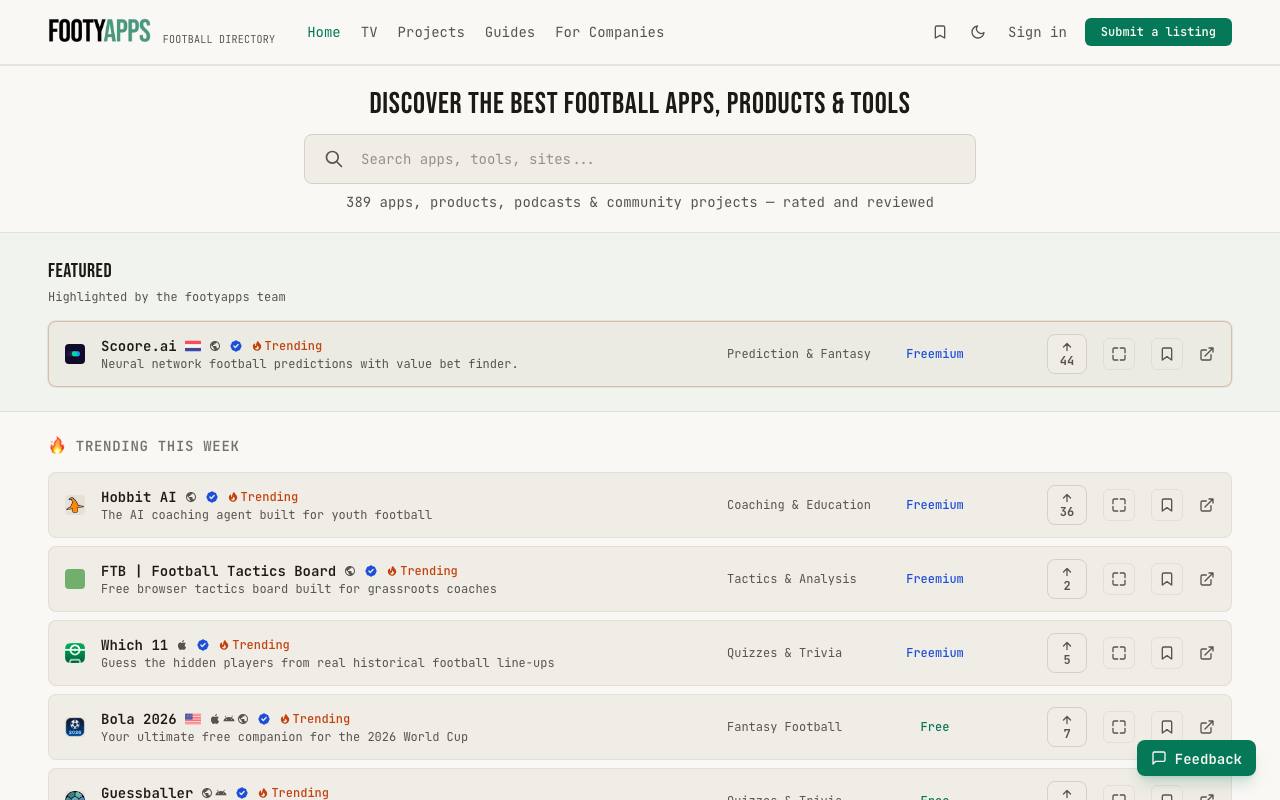 footyapps screenshot