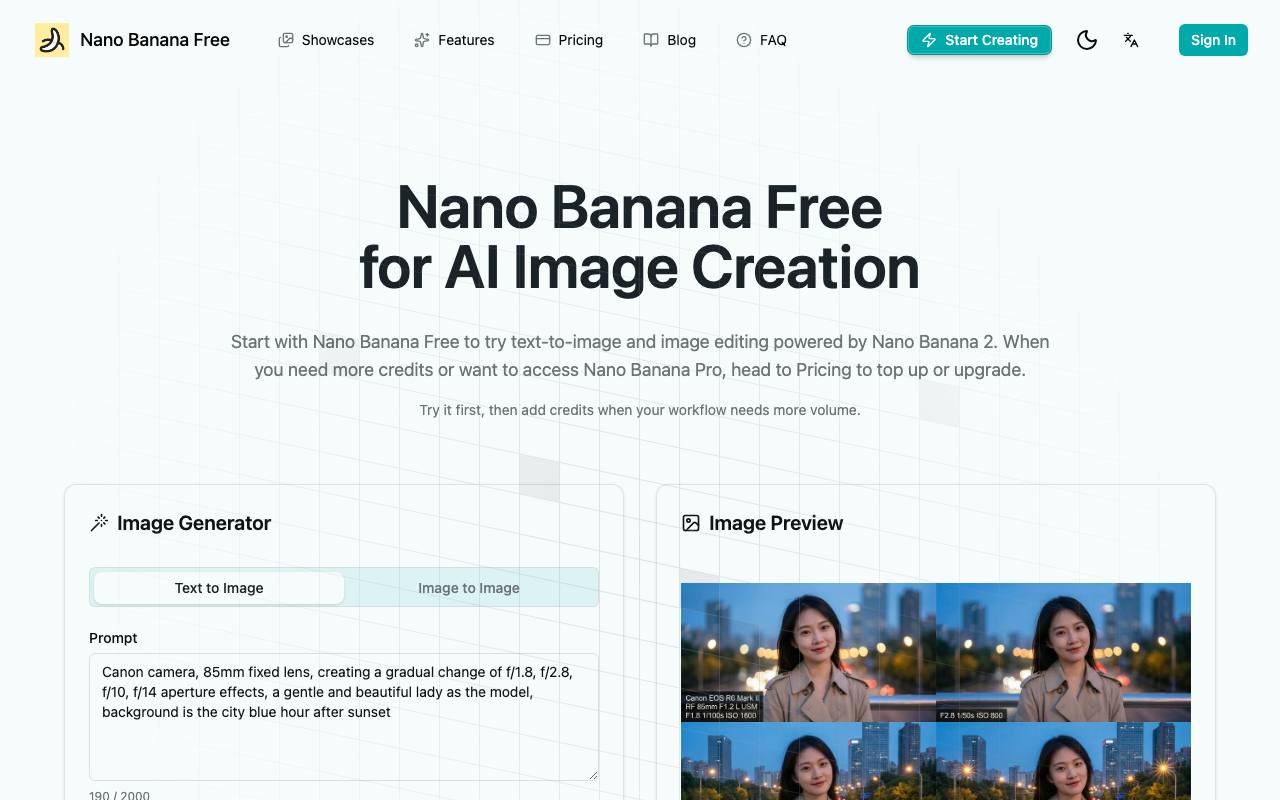 Nano Banana Free screenshot