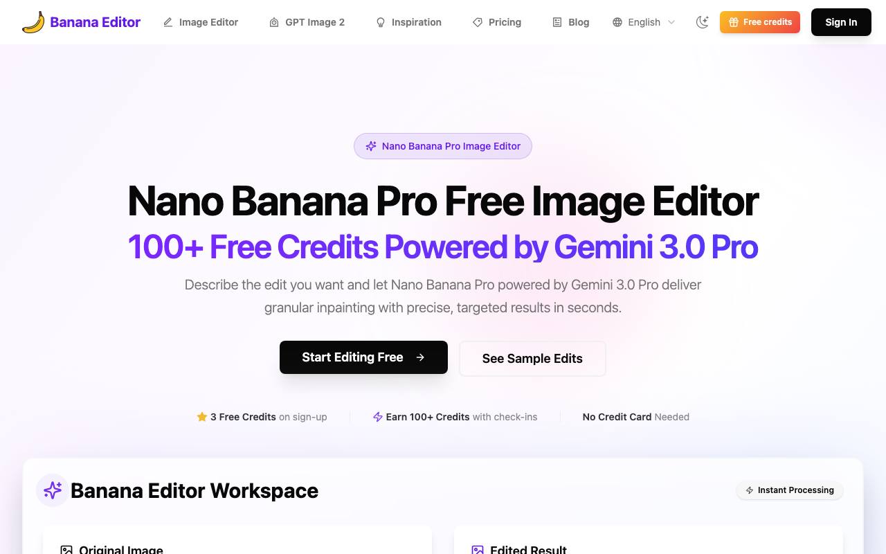 Banana AI Image Editor screenshot