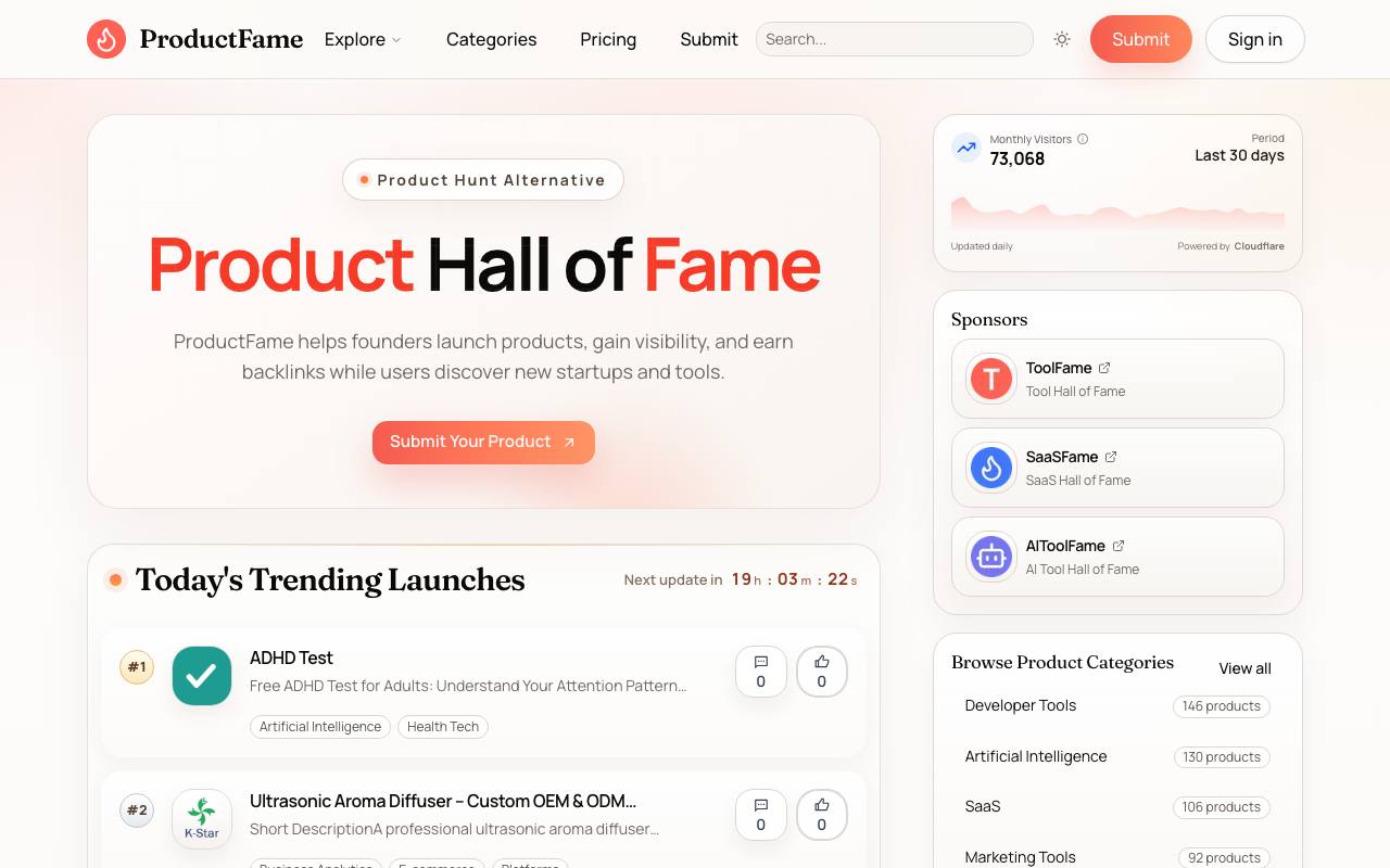 ProductFame screenshot